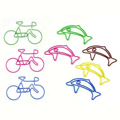 Whole Sale Various logo-shaped and Colourful Mental Plastic Coated paper clips